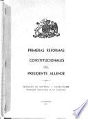 Primeras reformas constitucionales del presidente Allende