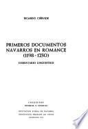 Primeros documentos navarros en romance (1198-1230)