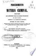 Procedimiento en materia criminal