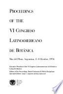 Proceedings of the 6th Congreso Latinoamericano de Botánica