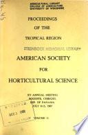 Proceedings of the Tropical Region, annual meeting