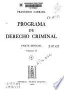 Programa de derecho criminal
