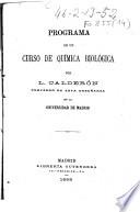 Programa de un curso de química biológica
