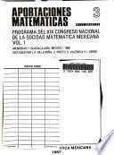 Programa del XIX Congreso Nacional de la Soci[e]dad Matemática Mexicana