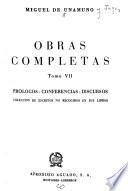 Prólogos. Conferencias. Discuros. [1.ed