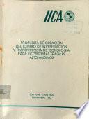 Propuesta de creación del Centro de Investigación y Transferencia de Tecnología para Ecosistemas Frágiles Alto- Andinos
