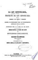 Proyecto de ley hipotecaria
