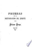 Pruebas de la restauración de la primera edición del Quijote de 1605