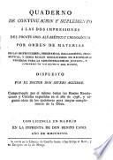Quaderno de continuacion y suplemento á las dos impresiones que van hechas del prontuario alfabético y cronológico ...