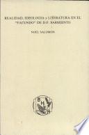 Realidad, ideología y literatura en el Facundo de D.F. Sarmiento