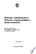 Reforma administrativa: eficacia, responsabilidad y democratización