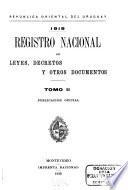 Registro nacional de leyes, decretos y otros documentos