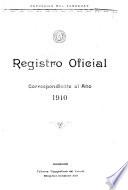 Registro Oficial de la República del Paraguay Correspondiente al Año de 1910