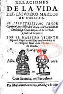Relaciones de la vida del escudero Marcos de Obregon... Por el Maestro Vicente Espinel,...