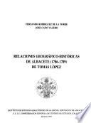 Relaciones geográfico-históricas de Albacete (1786-1789) de Tomás López