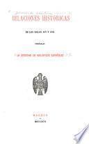 Relaciones históricas de los siglos XVI y XVII