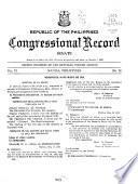 Republic of the Philippines Congressional Record