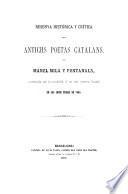 Resenya historica y critica dels antichs poetas catalane