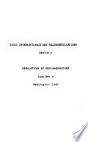 Résolutions et recommandations adoptées à Washington, 1949