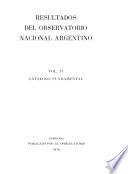 Resultados del Observatorio Nacional Argentino en Córdoba