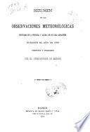 Resumen de las observaciones meteorológicas efectuadas en la península y algunas de sus islas adyacentes