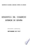 Résumenes Mensuales de la Estadistica del Comercio Exterior de España
