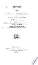Retrato de La lozana andaluza, en lengua española muy clarísima, compuesto en Roma