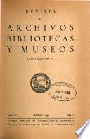 Revista de archivos, bibliotecas y museos