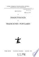 Revista de dialectología y tradiciones populares