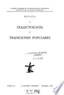 Revista de dialectología y tradiciones populares