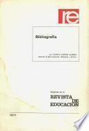 Revista de educación. Bibliografía. Separata