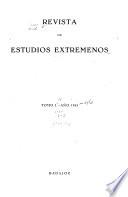 Revista de estudios extremeños
