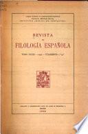 Revista de filología española