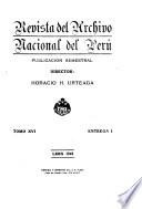 Revista del Archivo Nacional del Perú