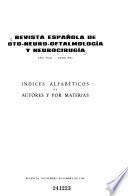 Revista española de oto-neuro-oftalmología y neurocirugía