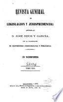 Revista general de legislación y jurisprudencia
