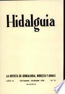 Revista Hidalguía número 31. Año 1958