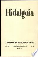 Revista Hidalguía número 67. Año 1964