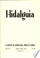 Revista Hidalguía número 87. Año 1968