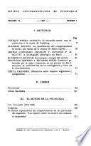 Revista latinoamericana de psicología