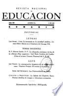 Revista nacional de educación. Abril 1943