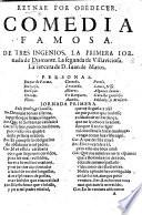 Reynar por obedecer. Comedia famosa de tres ingenios. La primera jornada de Diamante. La segunda de Villaviciosa. La tercera de Don Juan de Matos
