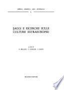 Saggi e ricerche sulle culture extraeuropee