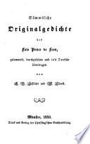 Sämmtliche Originalgedichte