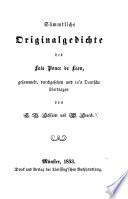 Sämmtliche Originalgedichte