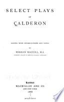 Select plays of Calderon