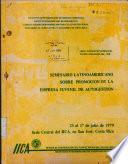 Seminario Latinoamericano Sobre Promocion de la Empresa Juvenil de Autogestion, 23 Al 27 de Julio de 1979