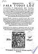 Sermones para todos los iueves, y sabados de toda la quaresma ... con tres tablas ...