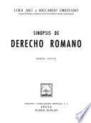Sinopsis de derecho romano