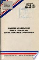 sintesis de literatura basica dominicana sobre agricultura sostenible